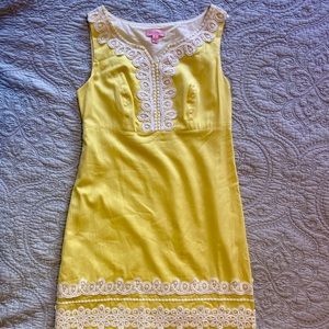 Lily Pulitzer Yellow Dolly Shift Dress